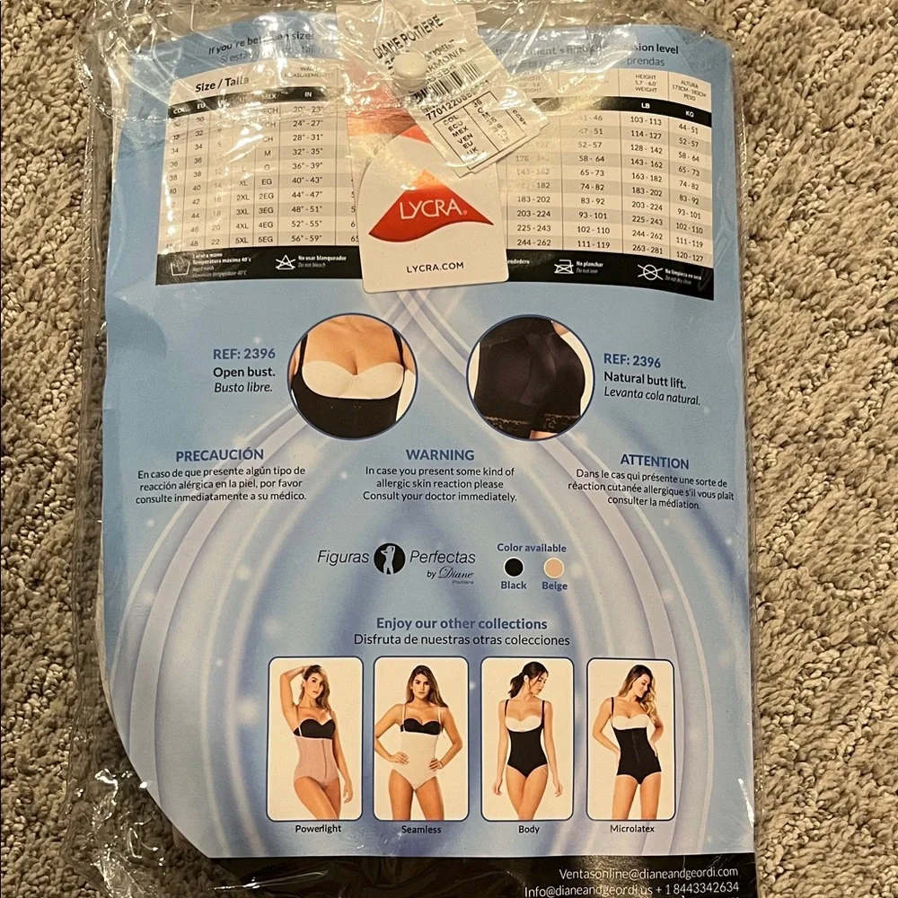 Diane Poitiere High Compression Open Bust Shapewear - Picture 3 of 4